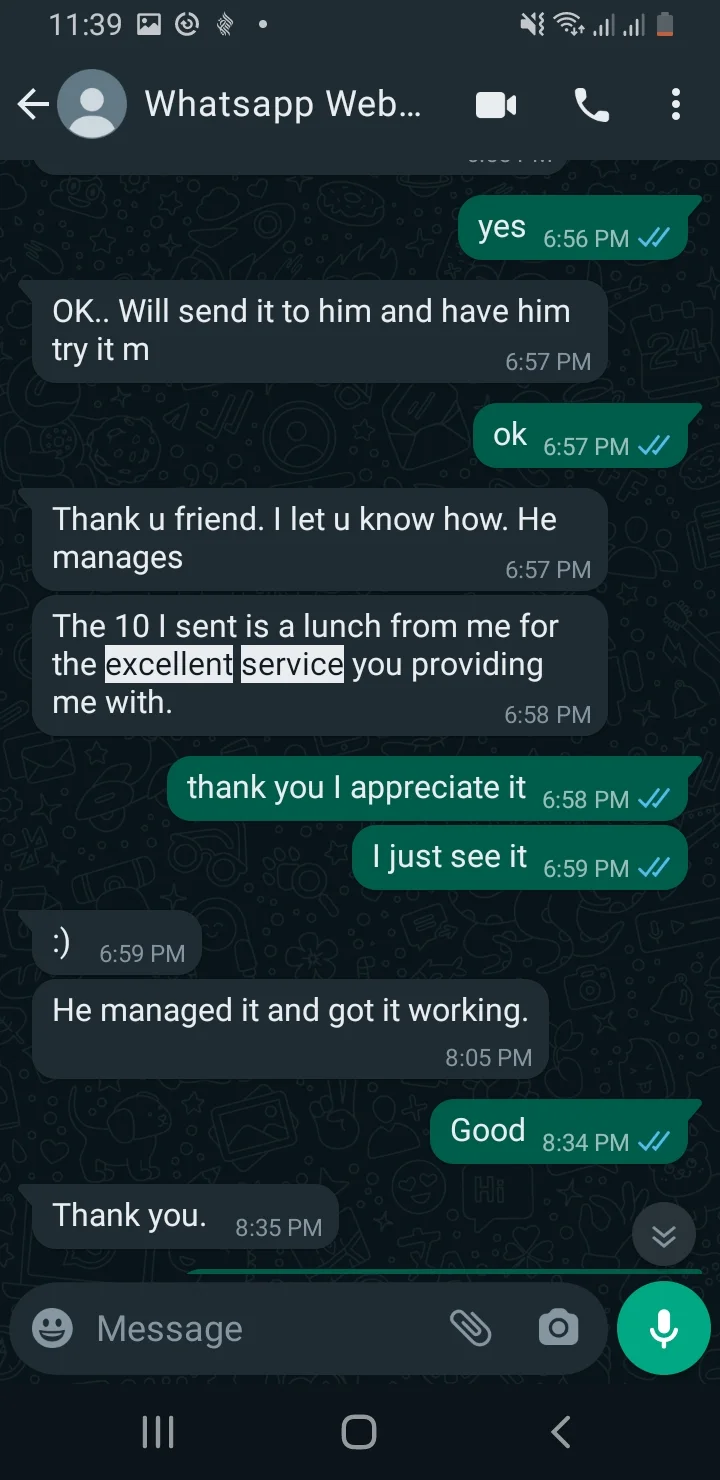 Happy Client Screenshot